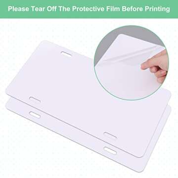 Customizable 10 Pack Sublimation License Plate Blanks