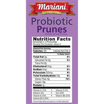 Mariani Probiotic Pitted Prunes - Healthy Digestive Snack