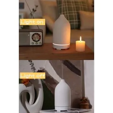 VIVITEST Stone Diffuser,200ML Essential Oil Diffuser, Ultrasonic Aromatherapy Diffusers for Home (White)