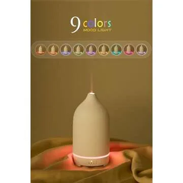 VIVITEST Stone Diffuser,200ML Essential Oil Diffuser, Ultrasonic Aromatherapy Diffusers for Home (White)