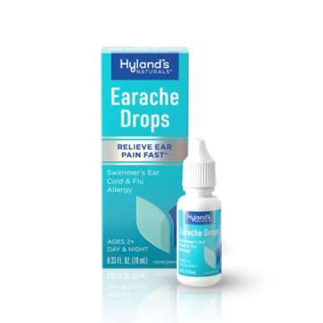 Hyland's Earache Drops Natural Cold Flu Relief 0.33 Fl Oz