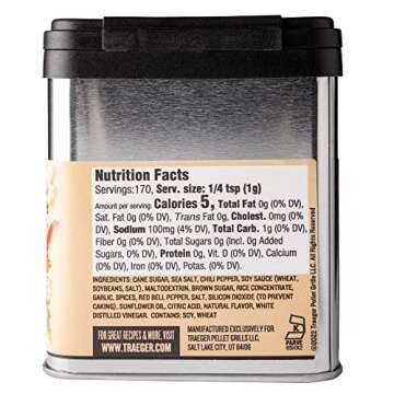 Traeger Grills SPC177 Jerky Rub with Sea Salt & Chili Pepper