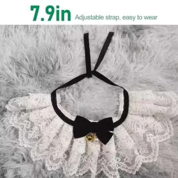 HEEPDD Elegant Pet Lace Bib Collar with Cute Bow