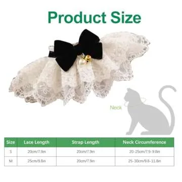 HEEPDD Elegant Pet Lace Bib Collar with Cute Bow