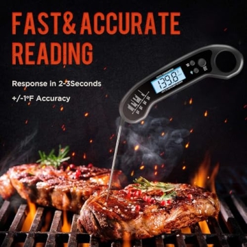 Instant Read Digital Meat Thermometer for BBQ Cooking