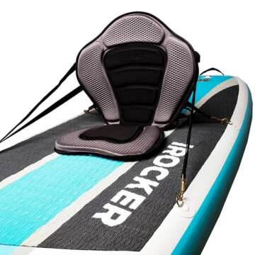 iROCKER Universal Kayak Seat for Paddle Boards - Adjustable, Comfortable & Portable