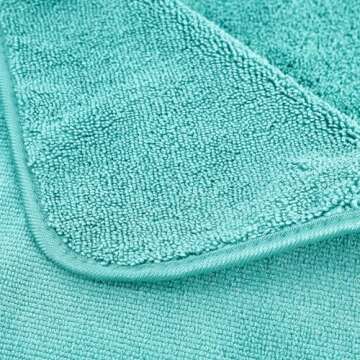 POLYTE Oversize, 60 x 30 in., Quick Dry Lint Free Microfiber Bath Towel Set, 6 Piece