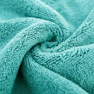 POLYTE Oversize, 60 x 30 in., Quick Dry Lint Free Microfiber Bath Towel Set, 6 Piece