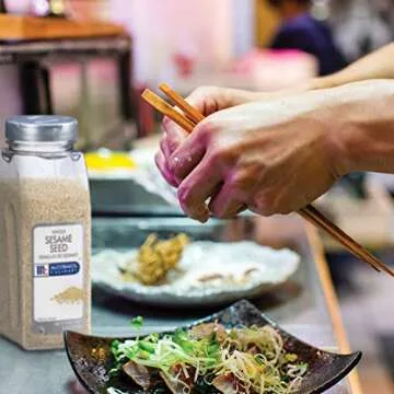 McCormick Culinary Whole Sesame Seed, 16 oz - One 16 Ounce Container of Hulled Whole White Sesame Seeds Perfect for Noodle Dishes, Sushi, Stir-Fries and Coating for Meat and Fish