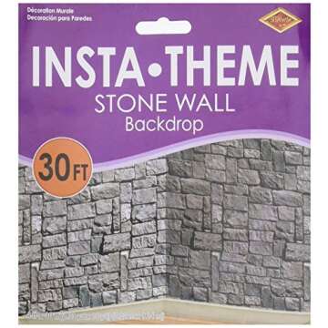 Stone Wall Plastic Backdrop