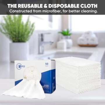 Mwipes 50 Count Reusable Microfiber Cleaning Cloths