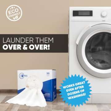 Mwipes 50 Count Reusable Microfiber Cleaning Cloths