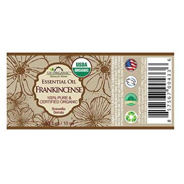US Organic 100% Pure Frankincense Essential Oil, USDA Certified Organic, Steam Distilled, Boswellia ...