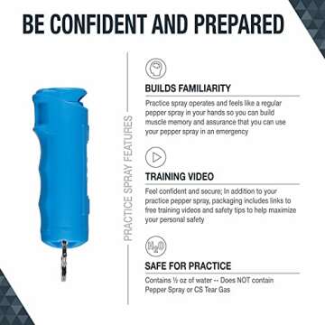 SABRE Practice Spray with Fast Flip Top for Personal Safety Training