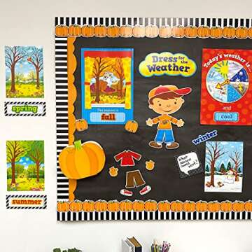 CTP Seasonal Dress for The Weather Bulletin Board Set, 57 Pieces (Creative Teaching Press 1640), 3"-...