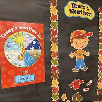 CTP Seasonal Dress for The Weather Bulletin Board Set, 57 Pieces (Creative Teaching Press 1640), 3"-17.5", Multi Color