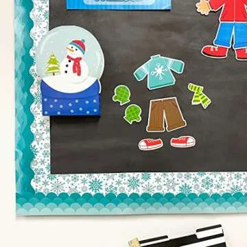 CTP Seasonal Dress for The Weather Bulletin Board Set, 57 Pieces (Creative Teaching Press 1640), 3"-17.5", Multi Color