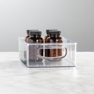 mDesign Versatile Small Storage Bin Set - Clear 2 Pack