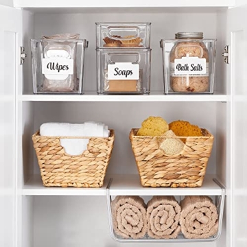mDesign Versatile Small Storage Bin Set - Clear 2 Pack