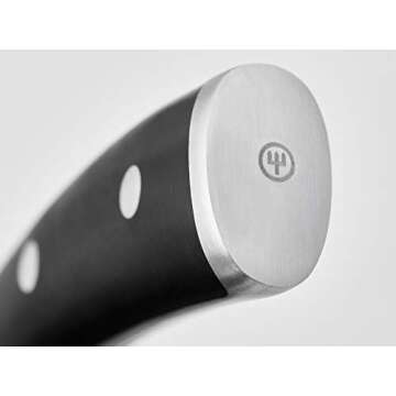 WÜSTHOF Classic IKON 7" Hollow Edge Santoku Knife, Black