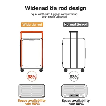 Feilario 20'' Aluminum Frame Carry-On Luggage with TSA Lock