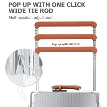 Feilario 20'' Aluminum Frame Carry-On Luggage with TSA Lock