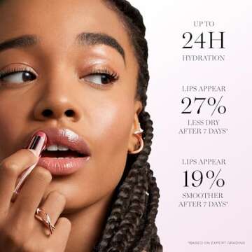 Lancôme Lip Idôle Squalane - 12 Butterglow Hydrating Lip Balm - Instant Shine & Lasting Hydration - 10 KEEP IT GLOWY (Sheer Pink)