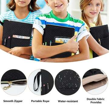 APLUFINE Padded Book Sleeve with Zipper for Book Lovers