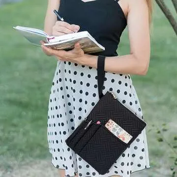 APLUFINE Padded Book Sleeve with Zipper for Book Lovers