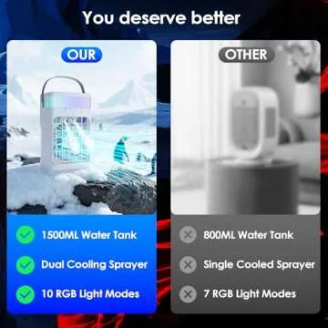 Versatile Portable Air Conditioner with Colorful Lights