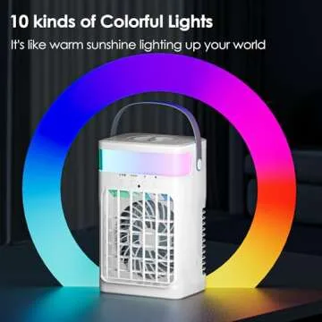 Versatile Portable Air Conditioner with Colorful Lights