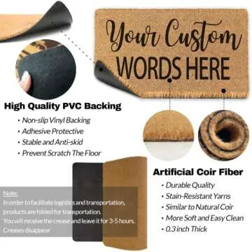 Custom Welcome Mat with Non-Slip Backing for Home