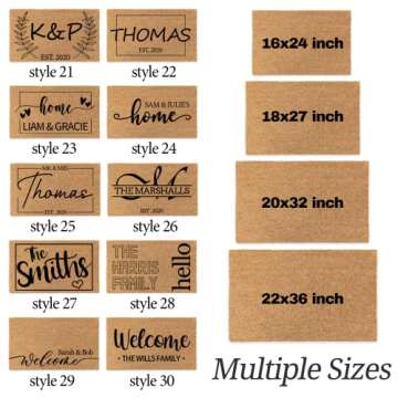 Custom Welcome Mat with Non-Slip Backing for Home