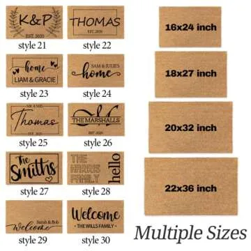 Custom Welcome Mat with Non-Slip Backing for Home