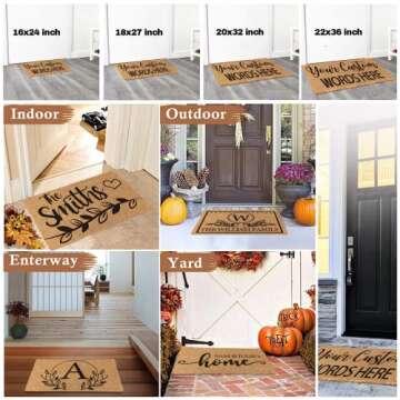 Custom Welcome Mat with Non-Slip Backing for Home
