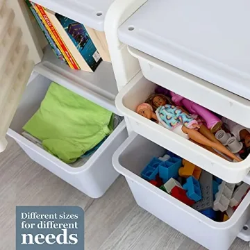 Wedanta Kids Toy Book Storage Organizer with Bins Shelves