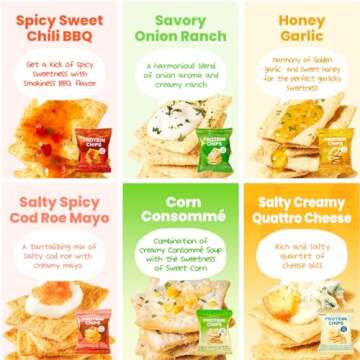 FROMEAT Gourmet Protein Chips Variety Pack - Deliciously Baked, Whole Grain & High Protein Snacks, Z...