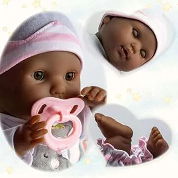 JC Toys 15" Realistic Soft Body African American Baby Doll with Open/Close Eyes Berenguer Boutique |...
