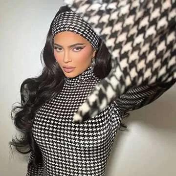 K'ryssma Headband Wig Synthetic Long Wavy Black Headband Wigs for Black Women Natural Looking High Density Glueless Synthetic Wig Heat Resistant