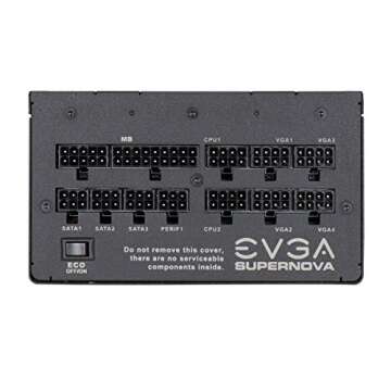 EVGA SuperNOVA 750 P2, 80+ PLATINUM 750W , Fully Modular , EVGA ECO Mode, 10 Year Warranty , Includes FREE Power On Self Tester, Power Supply 220-P2-0750-X1,Black