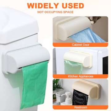 3 PCS Trash Can Liner Dispenser, 2024 Upgrade Small Bin Liner Kit, Trash Bag Dispenser for Bottom of Can, Wall Mount Garbage Bag Dispenser Kitchen Bathroom Toilet Storage Organization