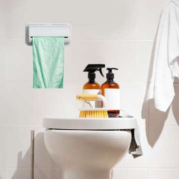 3 PCS Trash Can Liner Dispenser, 2024 Upgrade Small Bin Liner Kit, Trash Bag Dispenser for Bottom of Can, Wall Mount Garbage Bag Dispenser Kitchen Bathroom Toilet Storage Organization