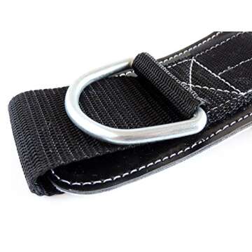 Contraband Black Label 3025 3inch Double Ring Pro Ankle Cuff - Perfect Ankle Strap for Glute Kickbacks on Cable Machines - Adjustable Heavy Duty Nylon Strap & Metal D-Rings - For Men & Women (SINGLE)