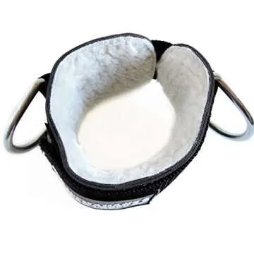 Contraband Black Label 3025 3inch Double Ring Pro Ankle Cuff - Perfect Ankle Strap for Glute Kickbacks on Cable Machines - Adjustable Heavy Duty Nylon Strap & Metal D-Rings - For Men & Women (SINGLE)