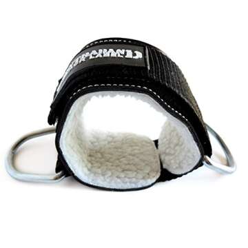 Contraband Black Label 3025 3inch Double Ring Pro Ankle Cuff - Perfect Ankle Strap for Glute Kickbacks on Cable Machines - Adjustable Heavy Duty Nylon Strap & Metal D-Rings - For Men & Women (SINGLE)