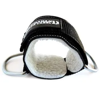Contraband Black Label 3025 3inch Double Ring Pro Ankle Cuff - Perfect Ankle Strap for Glute Kickbacks on Cable Machines - Adjustable Heavy Duty Nylon Strap & Metal D-Rings - For Men & Women (SINGLE)