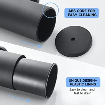 TINYROW Toilet Brush & Holder - Matte Black Wall-Mountable