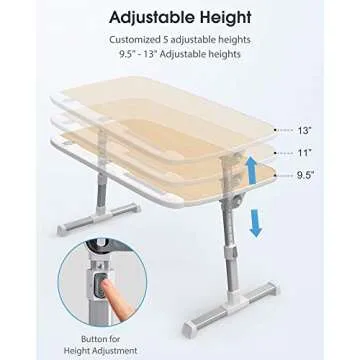 AboveTEK Laptop Desk - Adjustable & Portable Laptop Tray