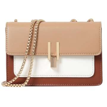 Crossbody Bags Cute Faux Leather Trendy Cross Body Bag for Women Small Color-Block Designer Handbags...