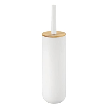 Chic Bamboo Toilet Brush and Holder - Modern Bathroom Accessory